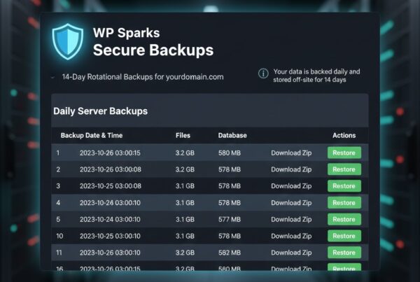 website hosting backup easy